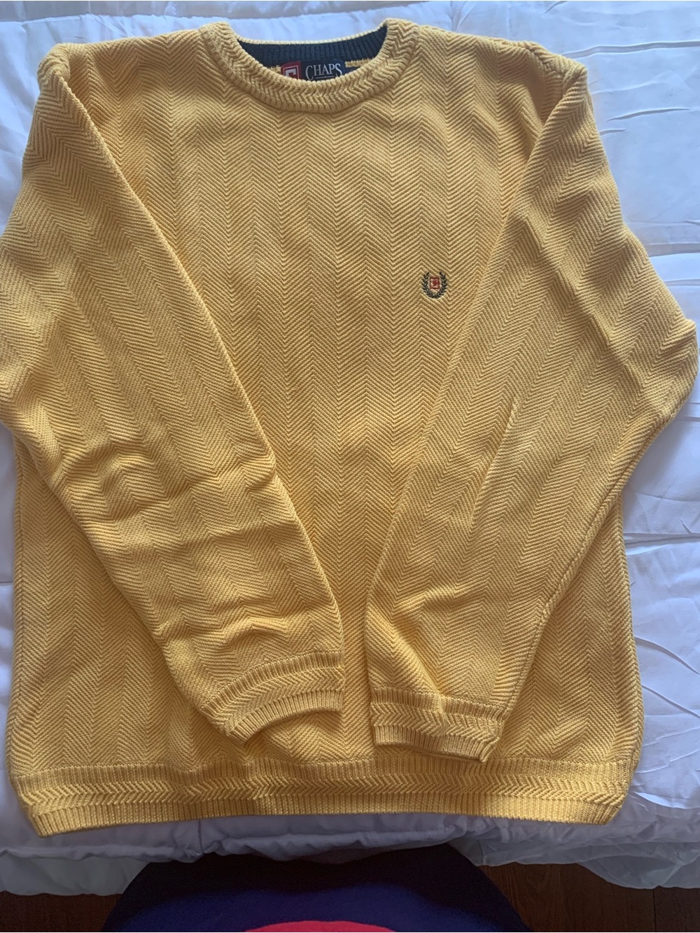 Chaps Yellow Crewneck Sweater Men’s Large